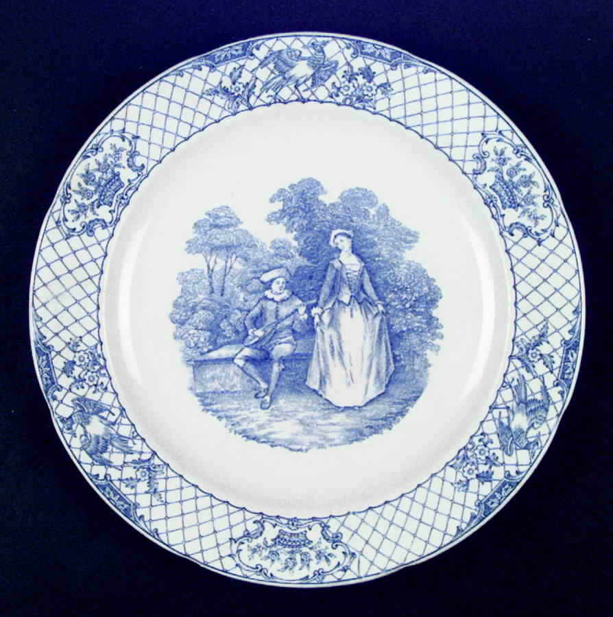 Watteau Blue Dinner Plate by Ashworth Bros-1
