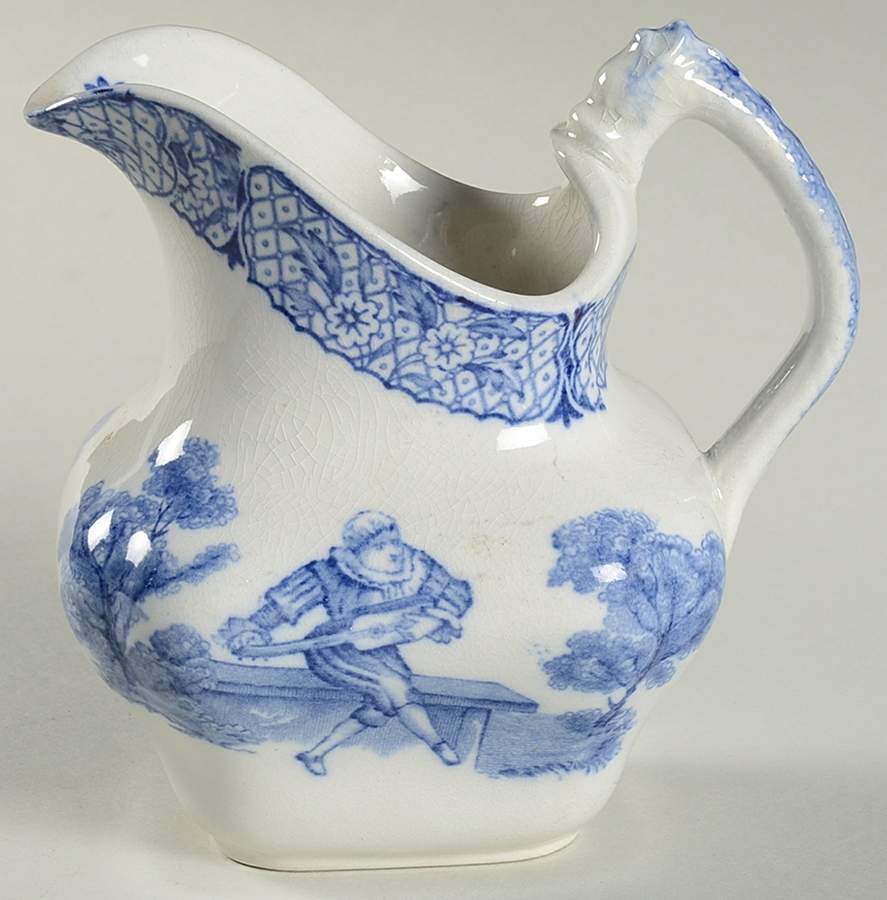 Watteau Blue Creamer by Ashworth Bros-1