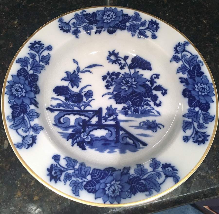 Yedo (Blue Transfer) Dinner Plate by Ashworth Bros-1
