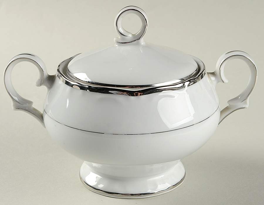 Empress White Sugar Bowl & Lid by Ashcraft-1