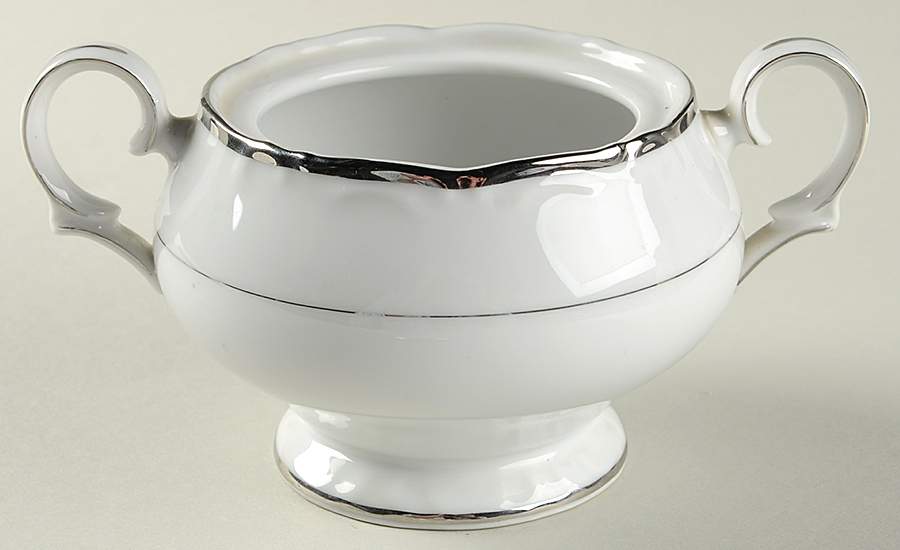 Empress White Sugar Bowl No Lid by Ashcraft-1