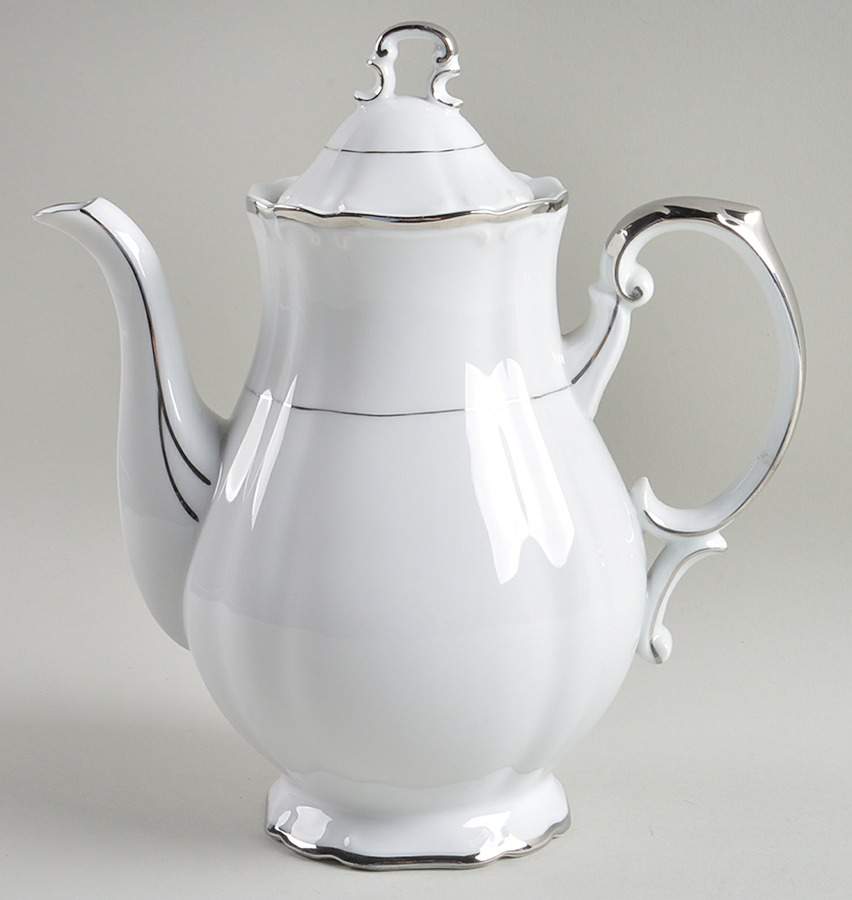 Empress White Coffee Pot & Lid by Ashcraft-1