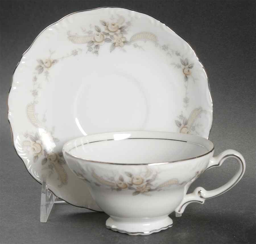 Queen Anne Footed Cup & Saucer Set by Ashcraft-1