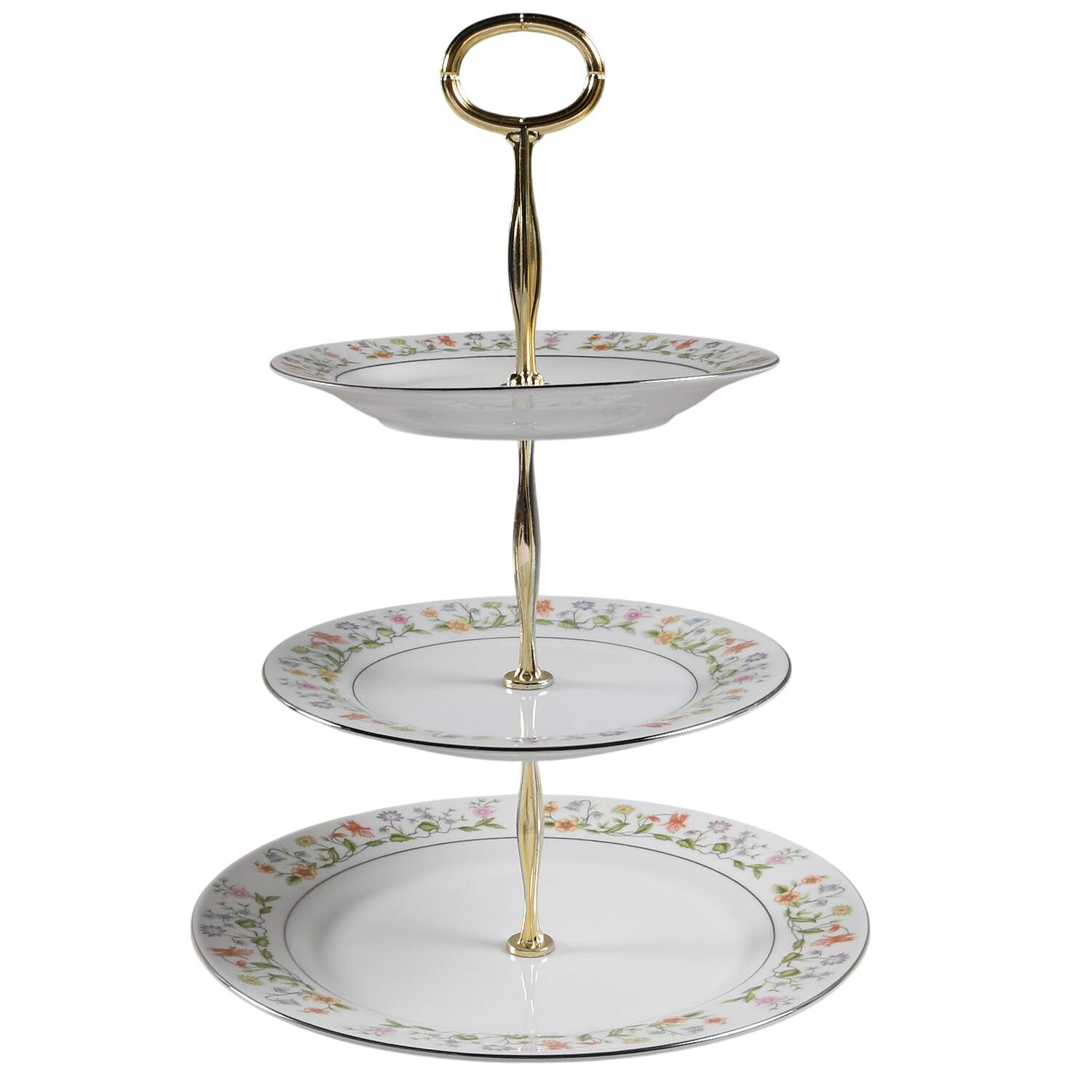 Eternal Love (Platinum Trim) 13 7/8"-14 1/4" 3-Tiered Serving Tray(DP,SP,BB) HC by Ashley-1