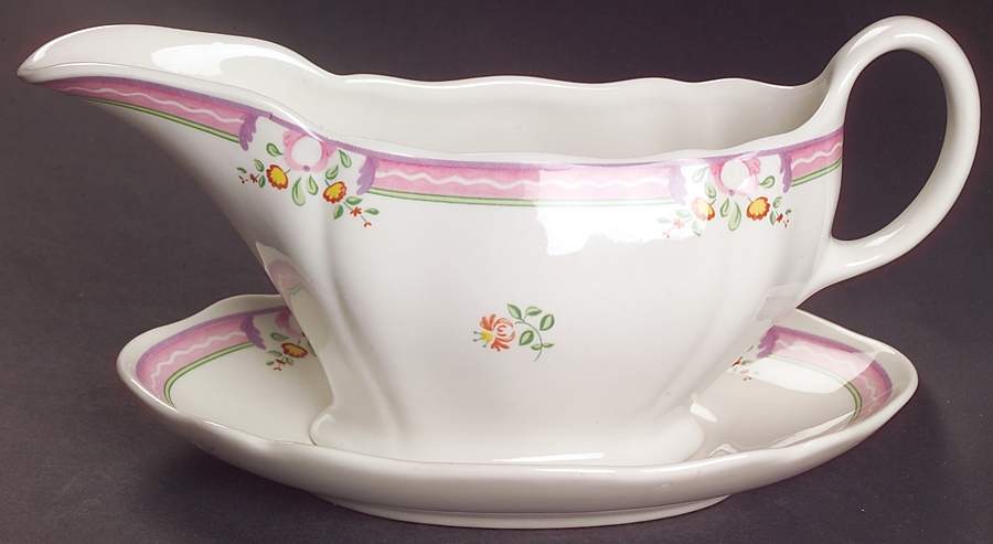 Alice Gravy Boat & Underplate by Laura Ashley-1
