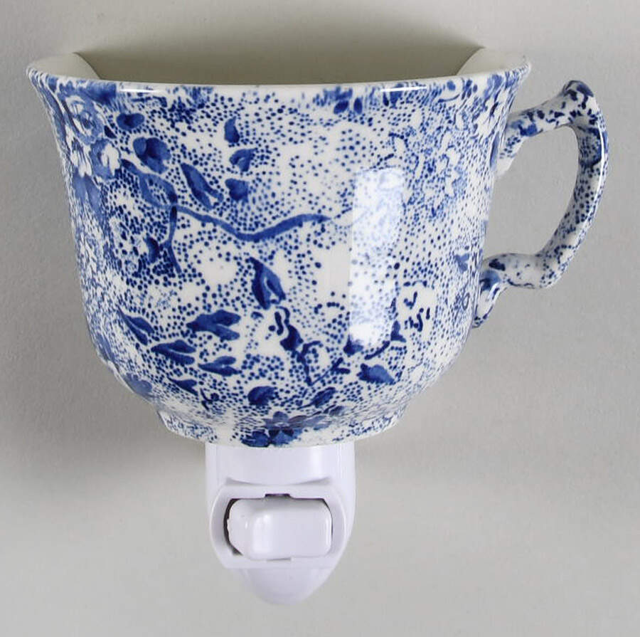 Chintzware Blue 1 5/8" + cup (H) Night Light/Cup HC by Laura Ashley-1