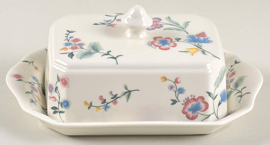 Chinese Silk Square Covered Butter by Laura Ashley-1