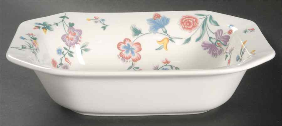 Chinese Silk 9" Oval Vegetable Bowl by Laura Ashley-1