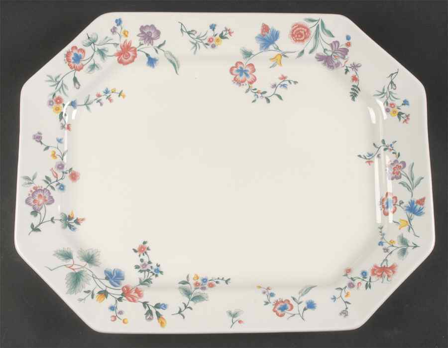 Chinese Silk 15" Oval Serving Platter by Laura Ashley-1