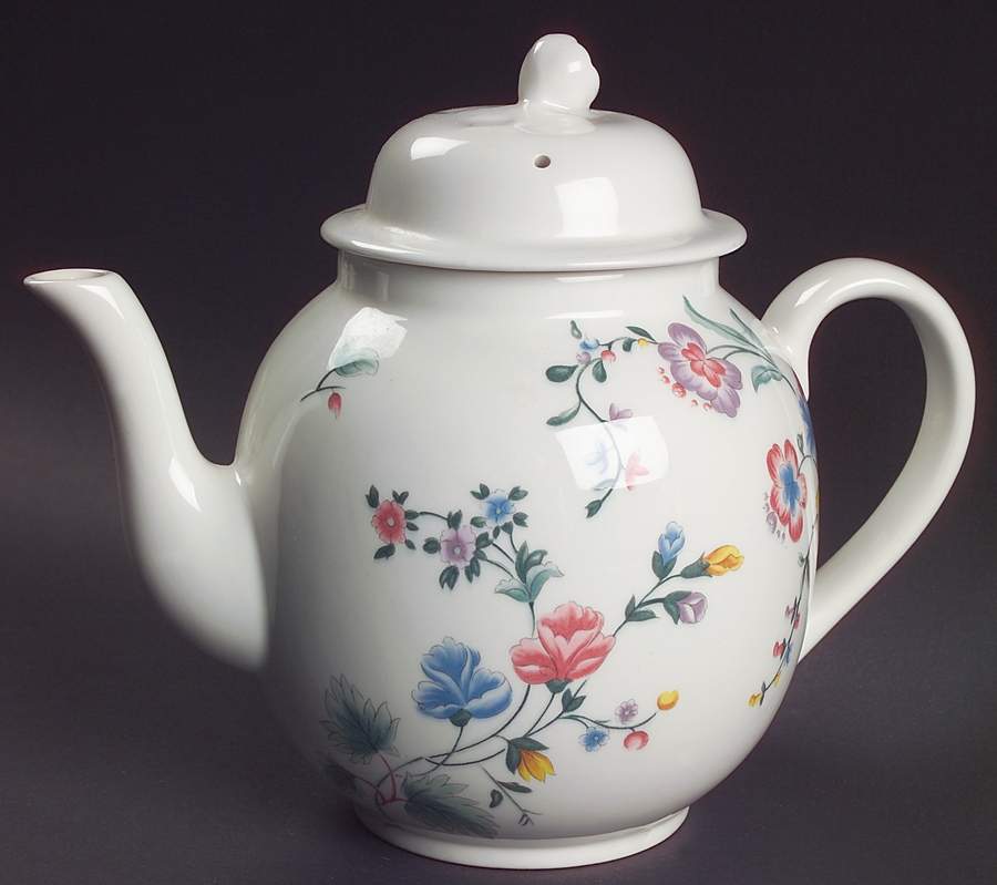 Chinese Silk Teapot & Lid by Laura Ashley-1