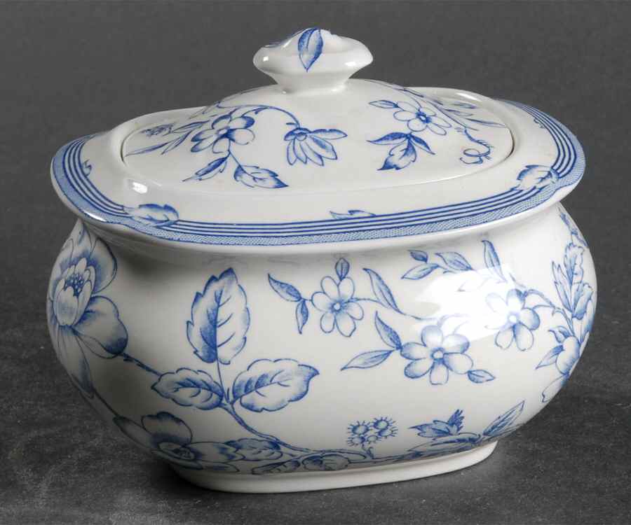 Clifton Sugar Bowl & Lid by Laura Ashley-1