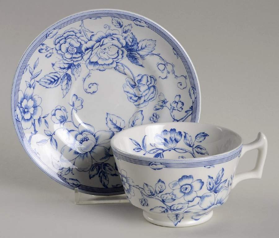 Clifton Footed Cup & Saucer Set by Laura Ashley-1