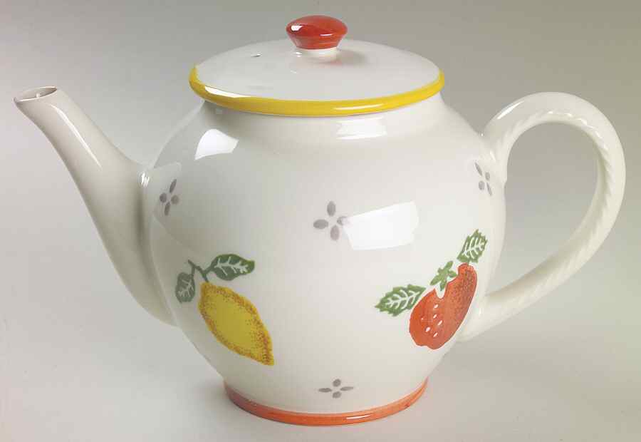 Summer Fruits Teapot & Lid by Laura Ashley-1