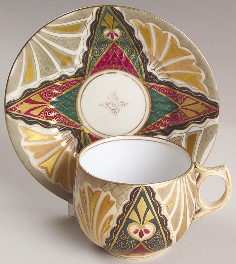 Alhambra Flat Cup & Saucer Set by Carl.F Boseck & Co-1