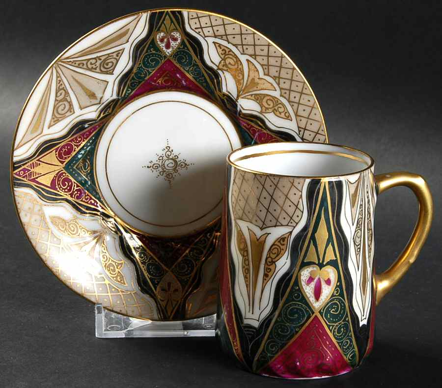 Alhambra Chocolate Cup & Saucer Set by Carl.F Boseck & Co-1