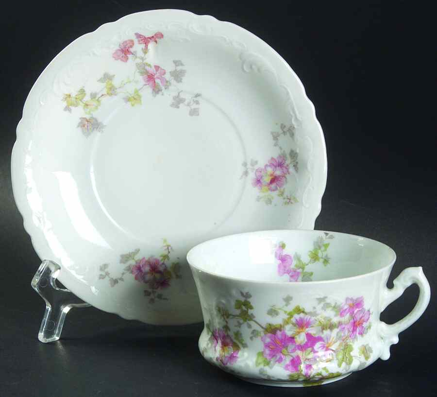 AUS1 Flat Cup & Saucer Set by Austria-1