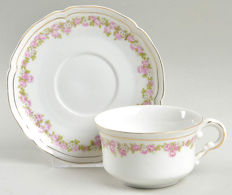 AUS6 Flat Cup & Saucer Set by Austria-1