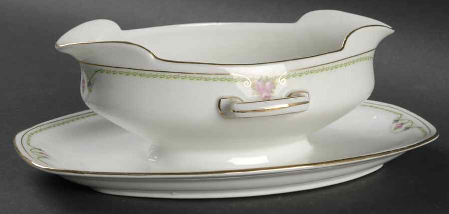 Claremont Gravy Boat with Attached Underplate by Altrohlau-1