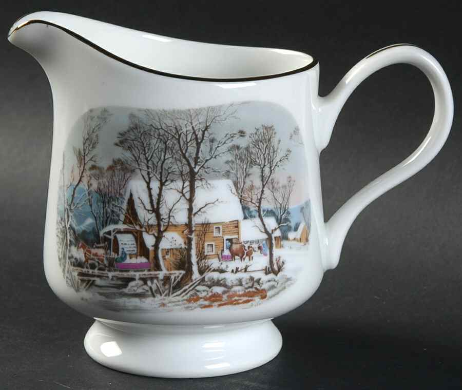 Currier & Ives (Smooth) Creamer by Avon-1