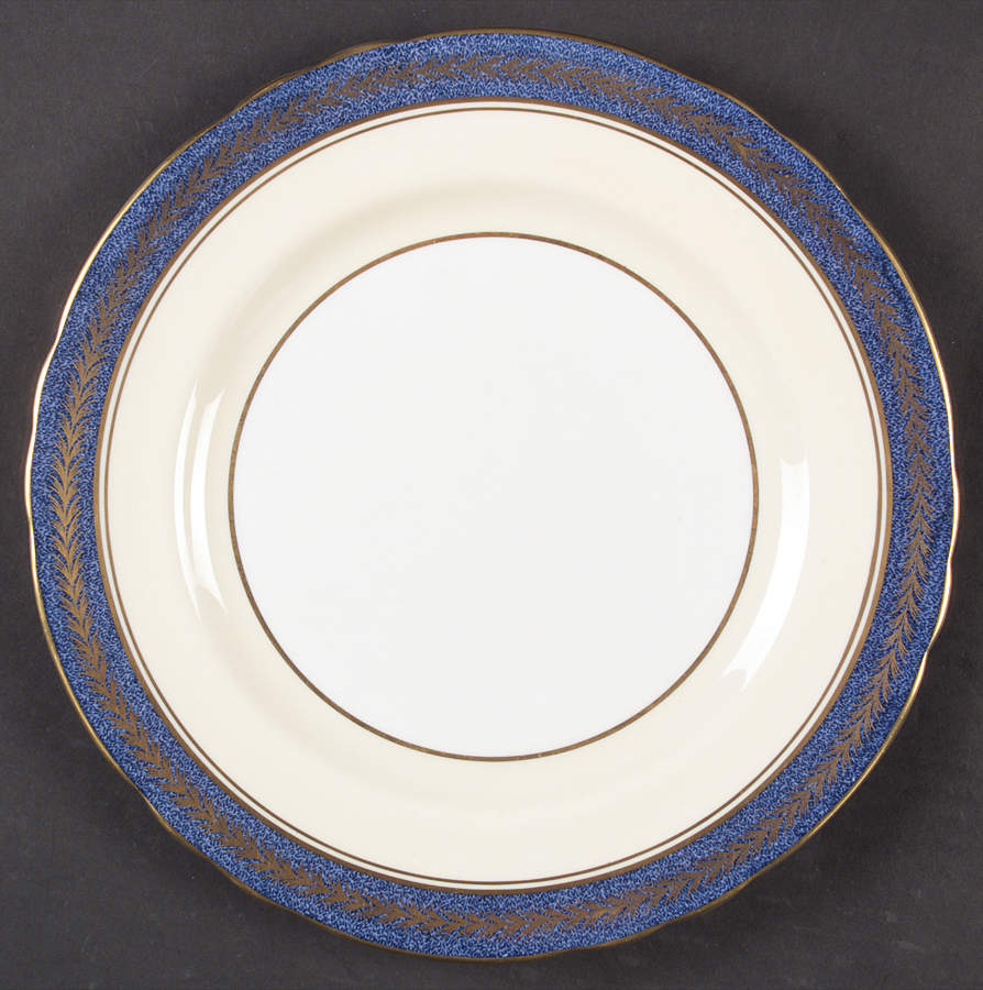 1846 (Powder Blue Band Dinner Plate by John  Aynsley & Sons-1