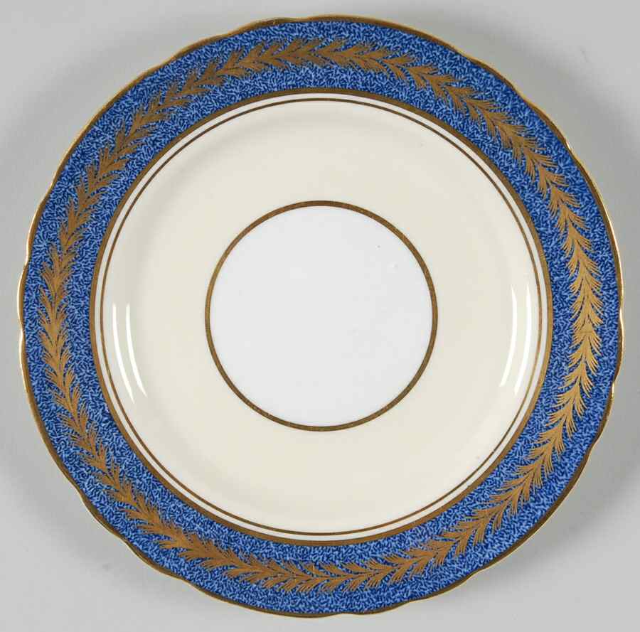 1846 (Powder Blue Band Bread & Butter Plate by John  Aynsley & Sons-1