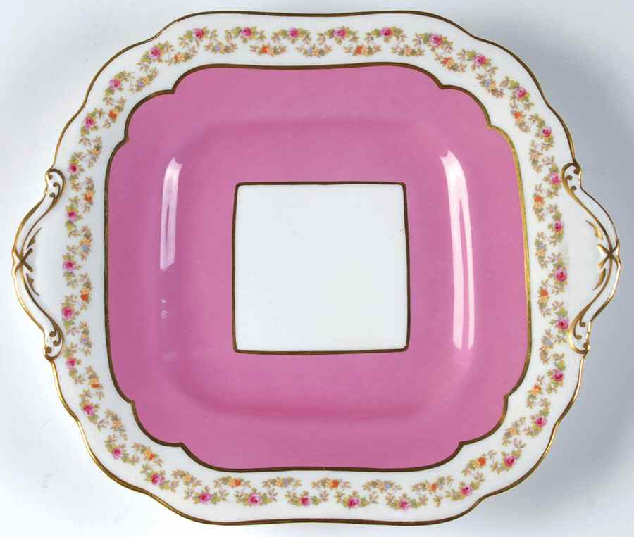 2579 Square Handled Cake Plate by John  Aynsley & Sons-1
