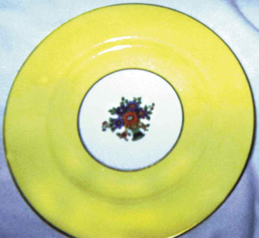 4572 Yellow Dinner Plate by John  Aynsley & Sons-1