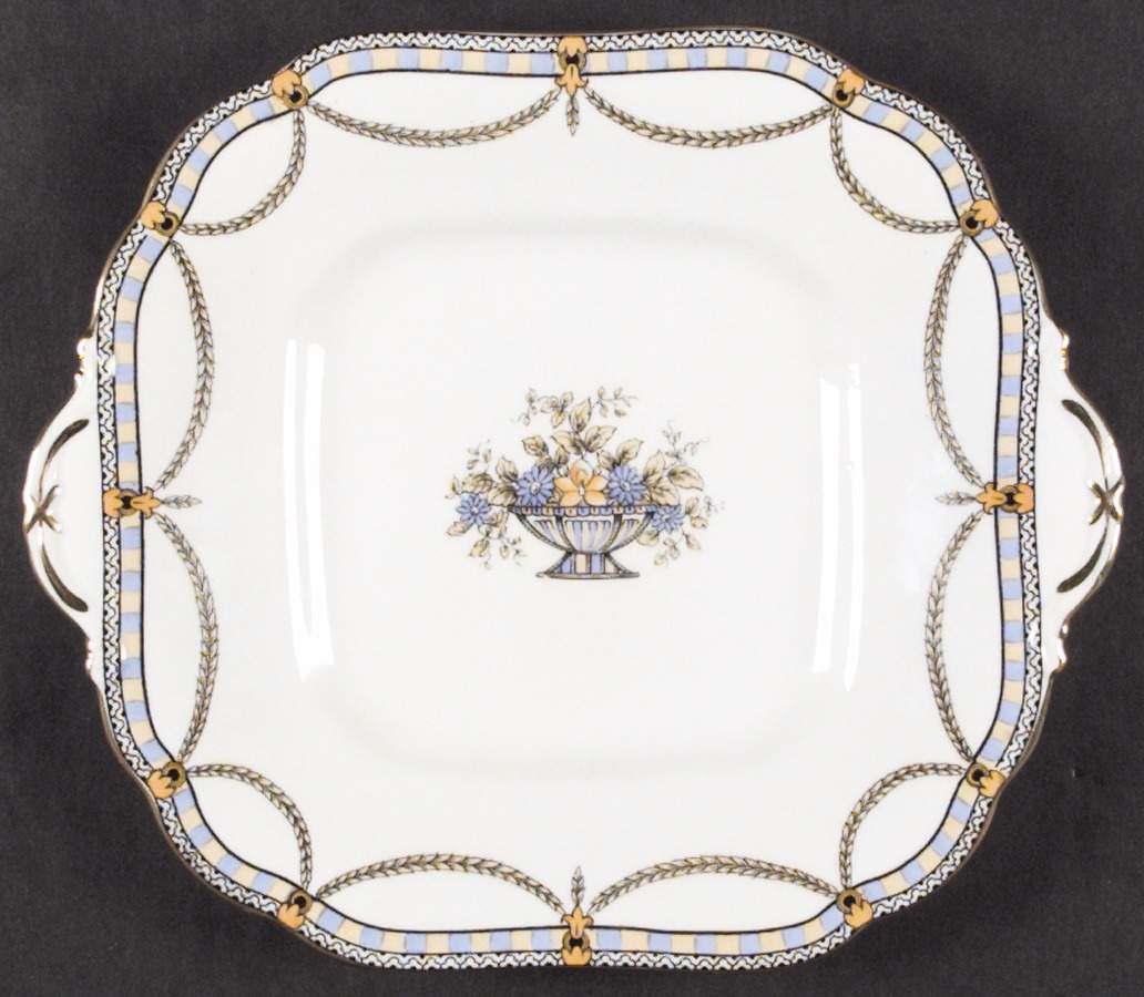 4816 Square Handled Cake Plate by John  Aynsley & Sons-1