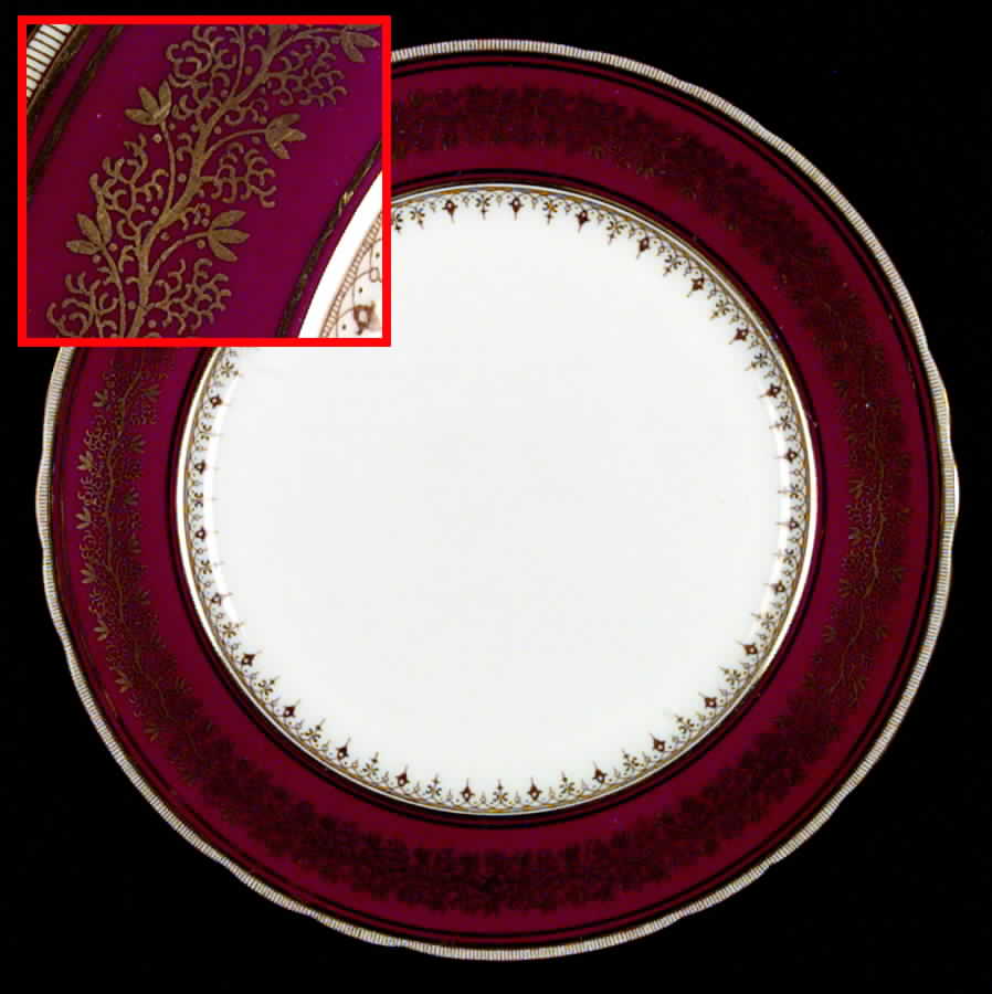 7098 Maroon Dinner Plate by John  Aynsley & Sons-1