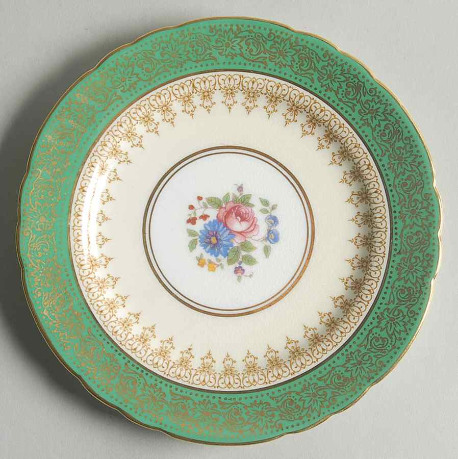 7300 Green Bread & Butter Plate by John  Aynsley & Sons-1