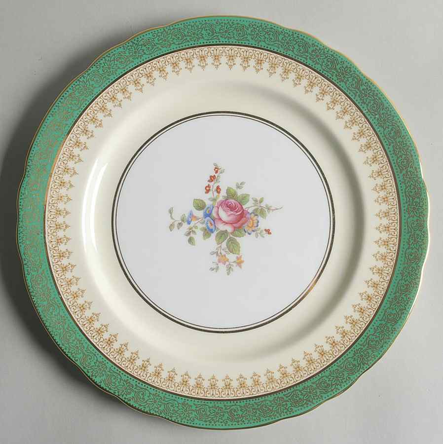 7300 Green Dinner Plate by John  Aynsley & Sons-1