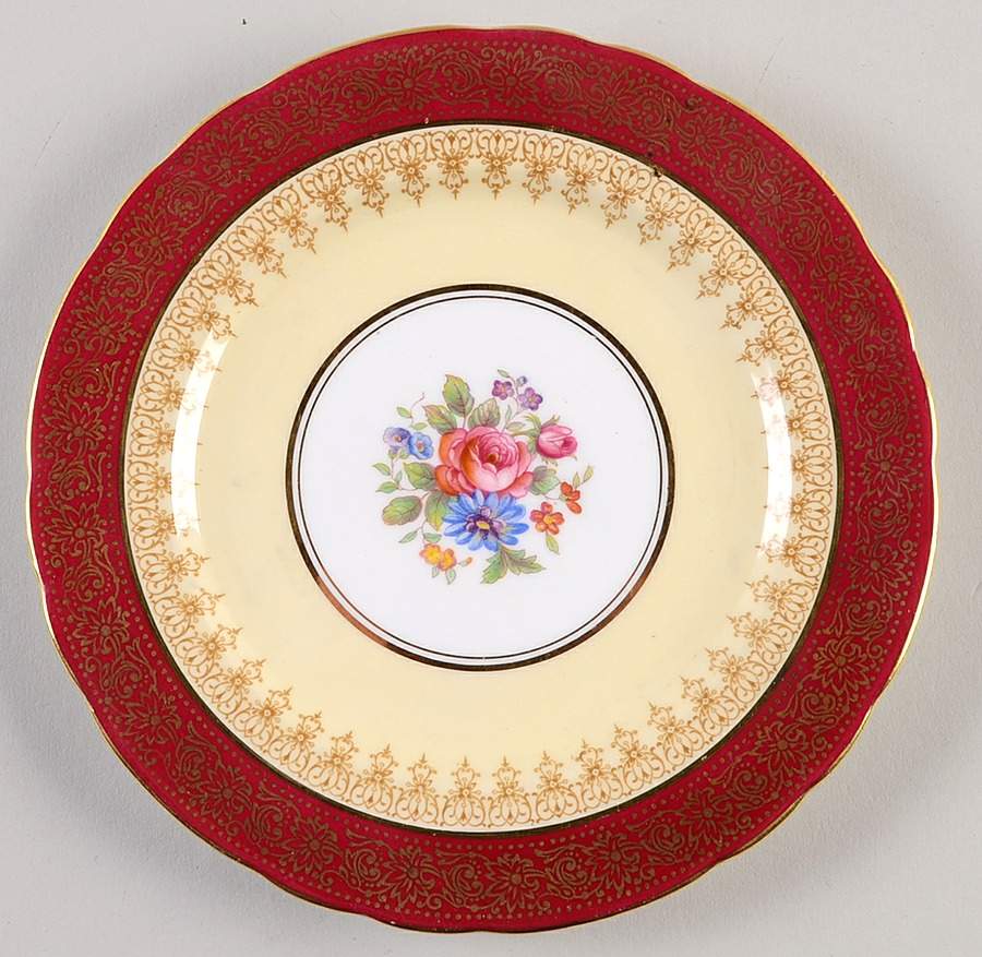 7300R Red Bread & Butter Plate by John  Aynsley & Sons-1