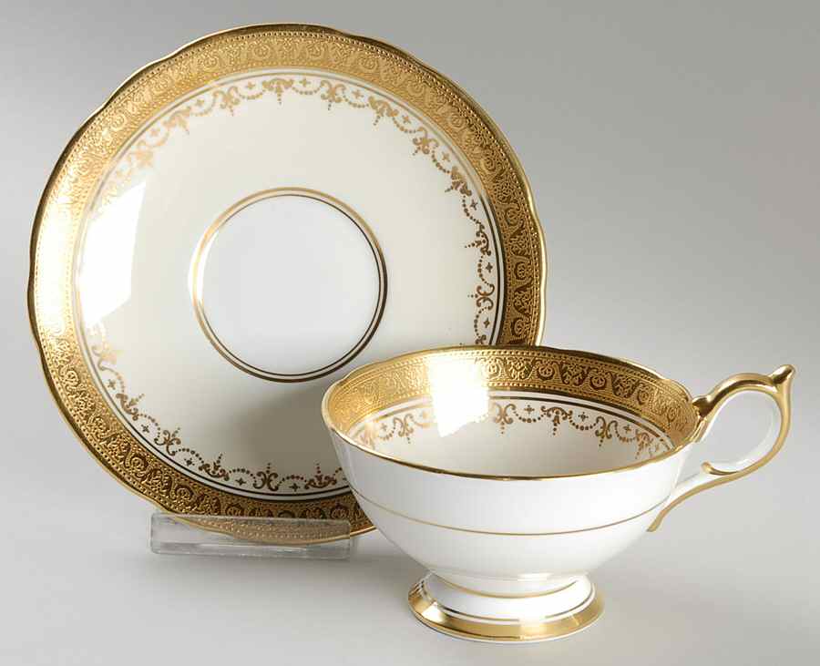 7341 Footed Cup & Saucer Set by John  Aynsley & Sons-1
