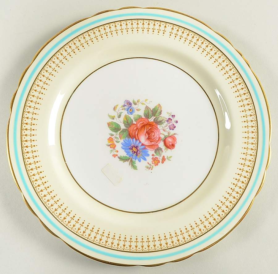7429 Teal Blue Luncheon Plate by John  Aynsley & Sons-1