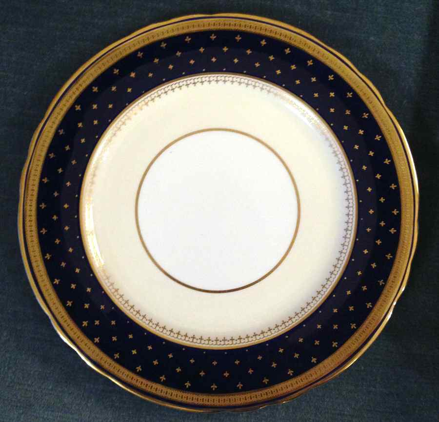 7494R (Cobalt & Gold) Dinner Plate by John  Aynsley & Sons-1