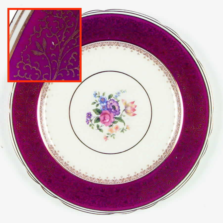 7741 (Red) Luncheon Plate by John  Aynsley & Sons-1
