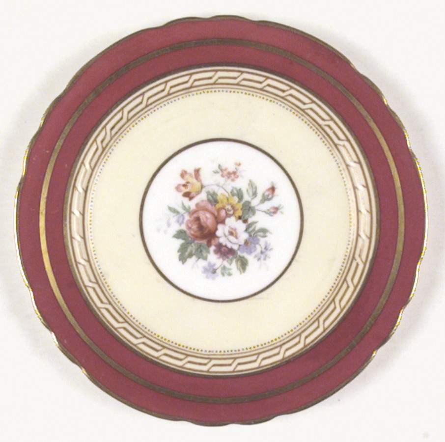 7831 Maroon Bread & Butter Plate by John  Aynsley & Sons-1