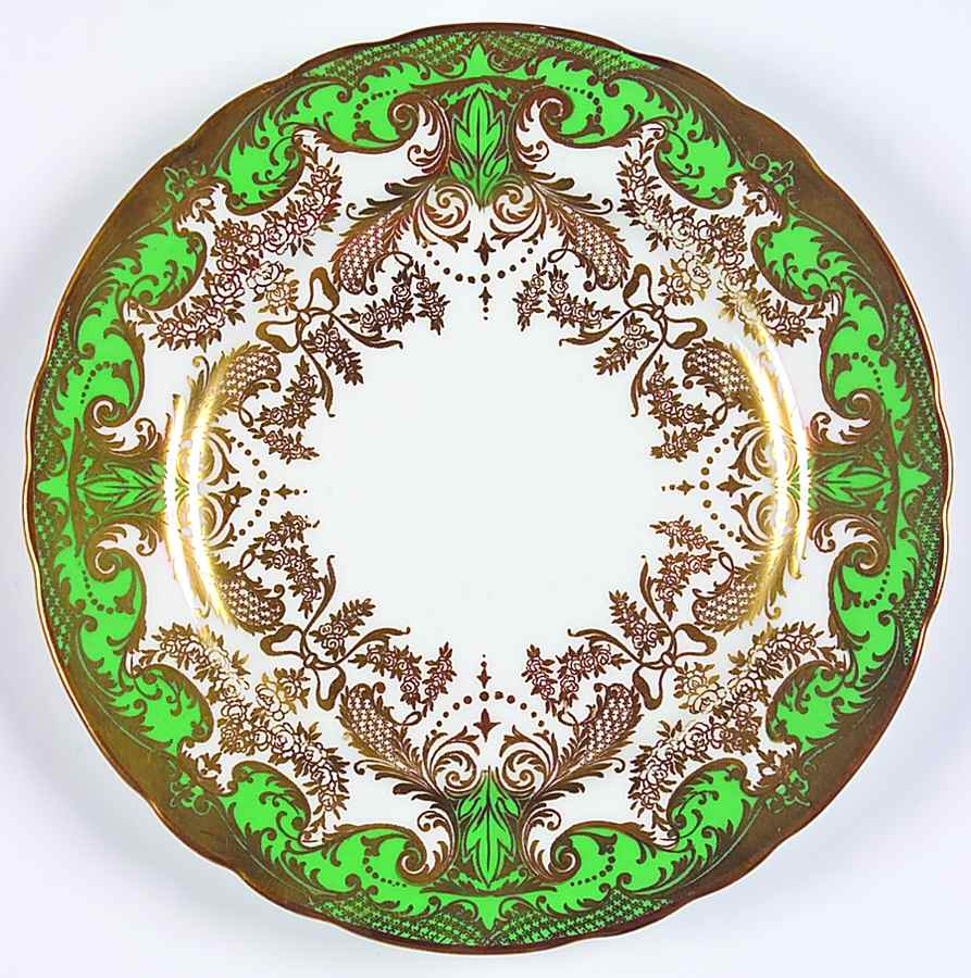 7985 Green Bread & Butter Plate by John  Aynsley & Sons-1