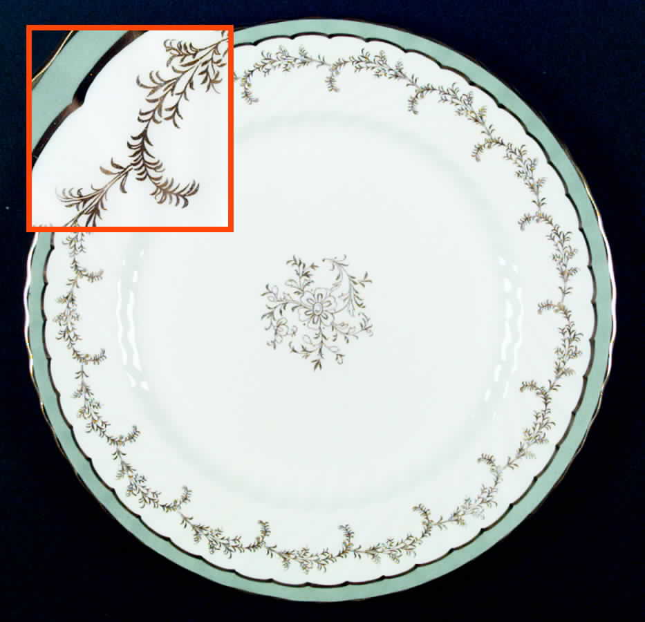 8155 Green Dinner Plate by John  Aynsley & Sons-1