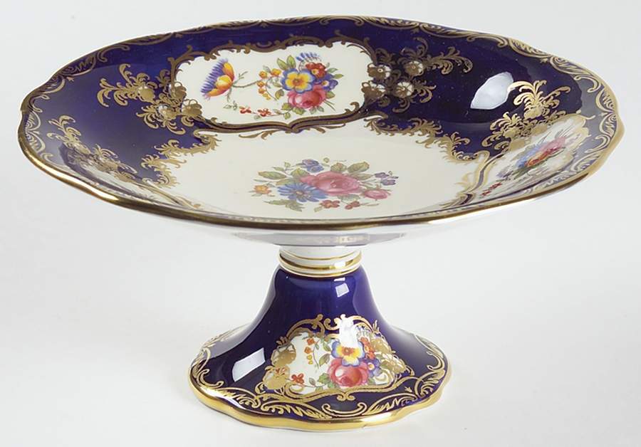 Aristocrat Cobalt Blue Round Compote (Height X Width) by John  Aynsley & Sons-1