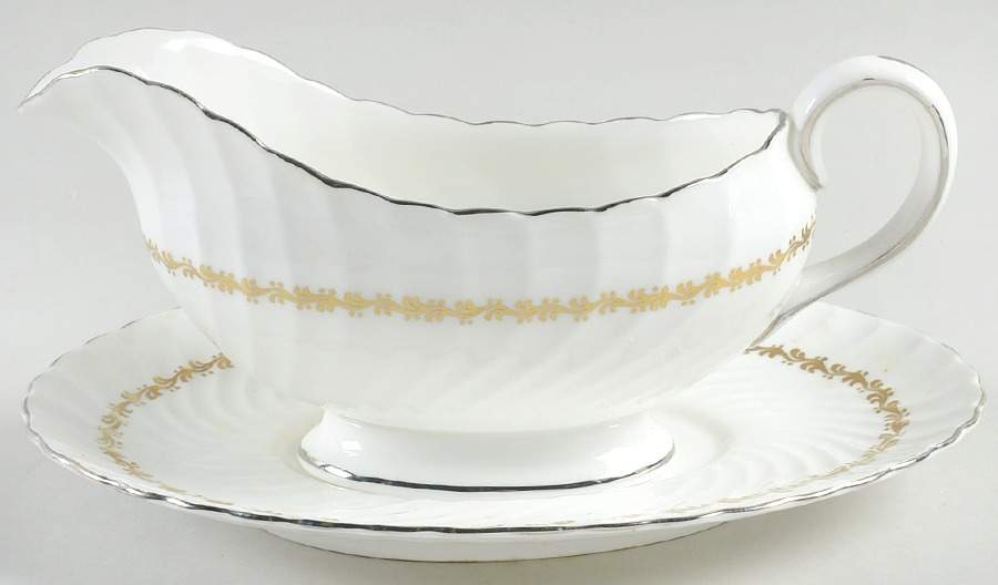 Aurora Gravy Boat & Underplate by John  Aynsley & Sons-1