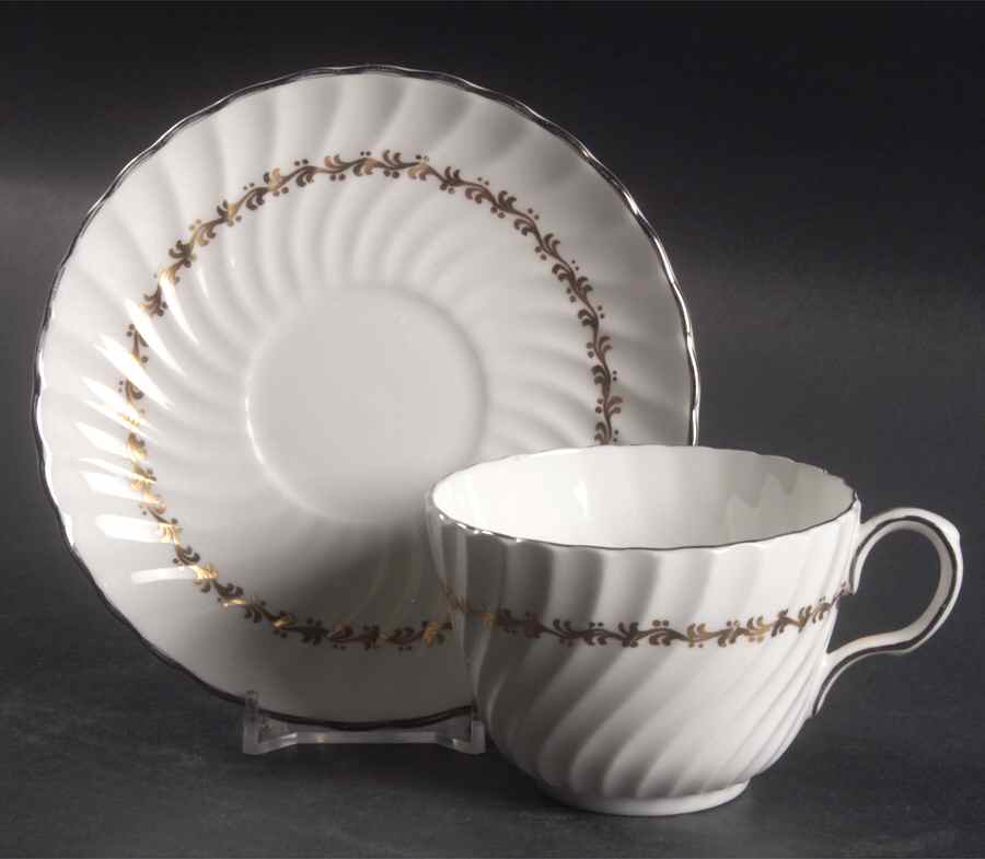 Aurora Flat Cup & Saucer Set by John  Aynsley & Sons-1