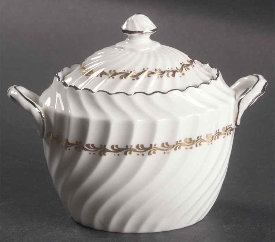Aurora Sugar Bowl & Lid by John  Aynsley & Sons-1