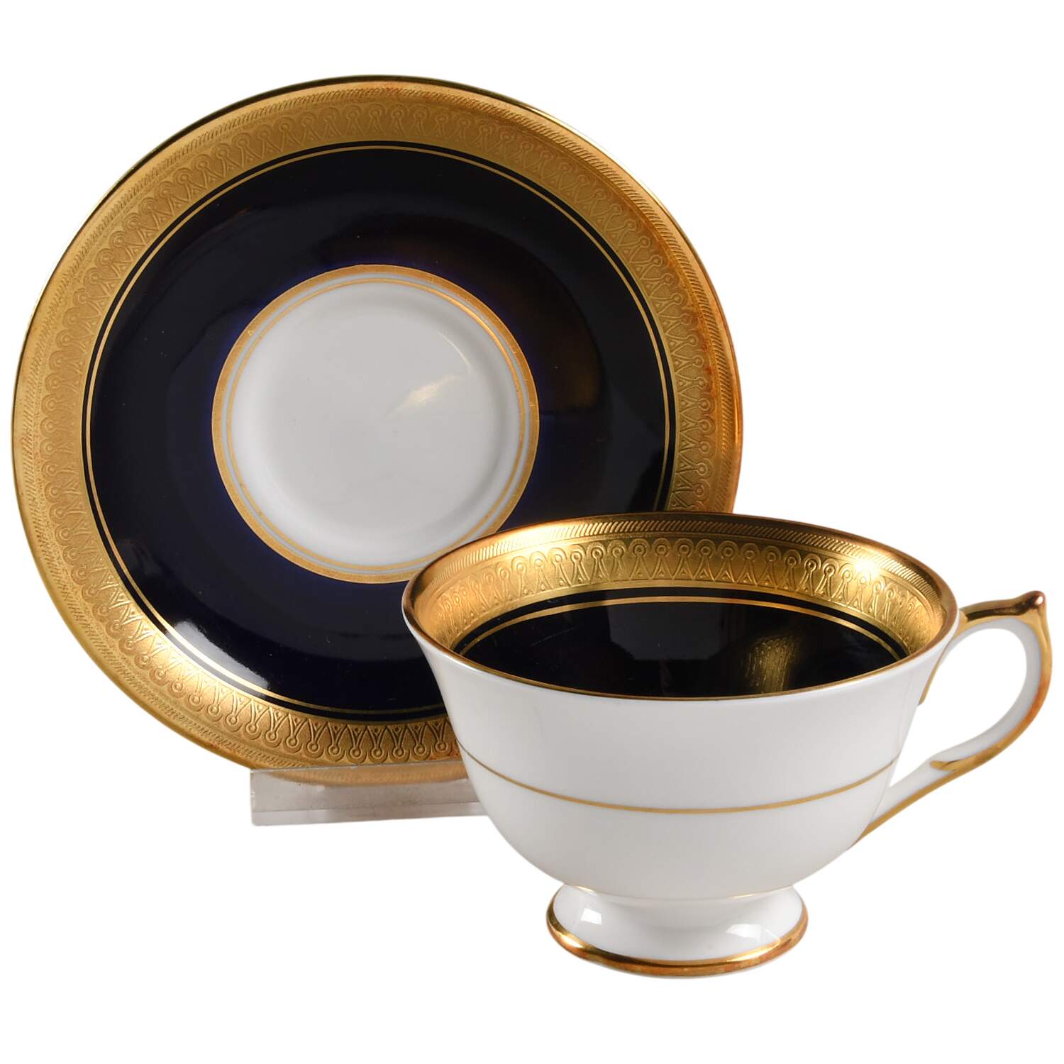 Buckingham (Smooth) Footed Cup & Saucer Set by John  Aynsley & Sons-1