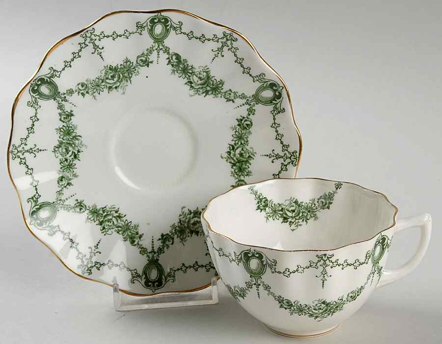 AYN28 Flat Cup & Saucer Set by John  Aynsley & Sons-1