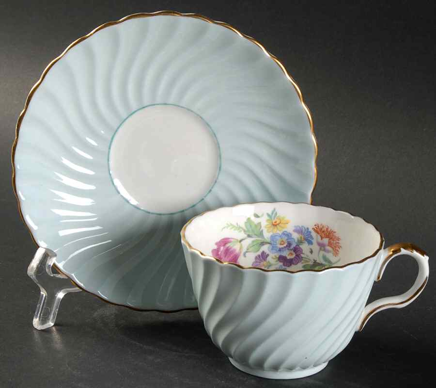 602 Footed Cup & Saucer Set by John  Aynsley & Sons-1