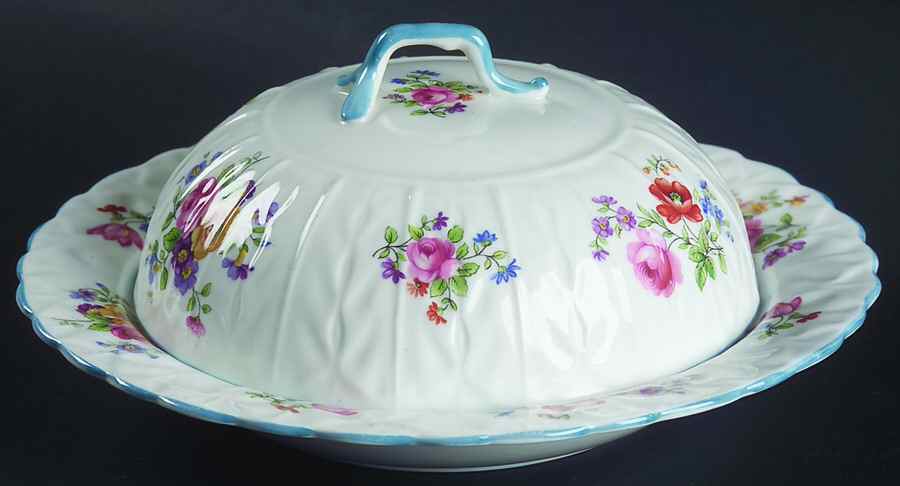 B1196-1196 Muffin Dish & Lid by John  Aynsley & Sons-1