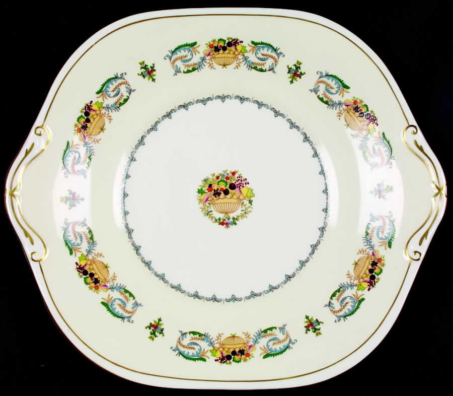 Banquet Square Handled Cake Plate by John  Aynsley & Sons-1