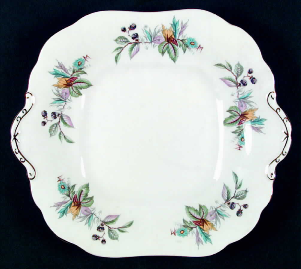 Berry Lane Square Handled Cake Plate by John  Aynsley & Sons-1