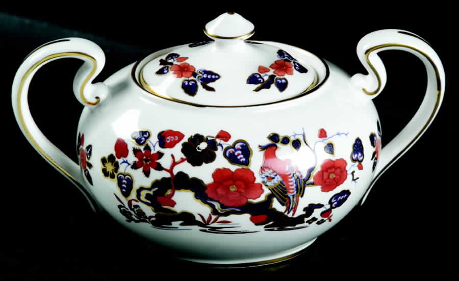 Bird of Paradise Sugar Bowl & Lid by John  Aynsley & Sons-1